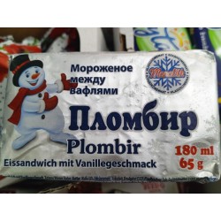 Мороженое между вафлями, пломбир